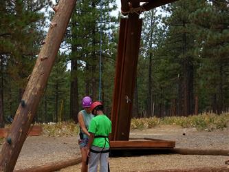 Getting ready to climb the tower