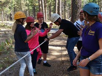 Students learn trust and team work