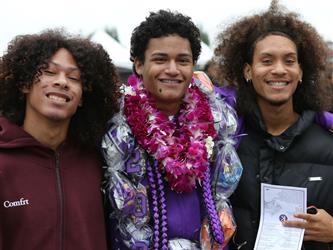 high school graduate with friends.