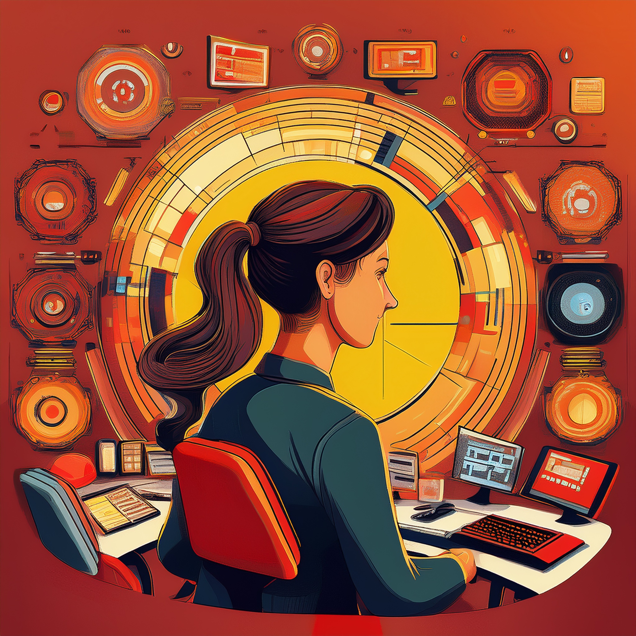 hoto of a computer with educational materials representing educational technology department