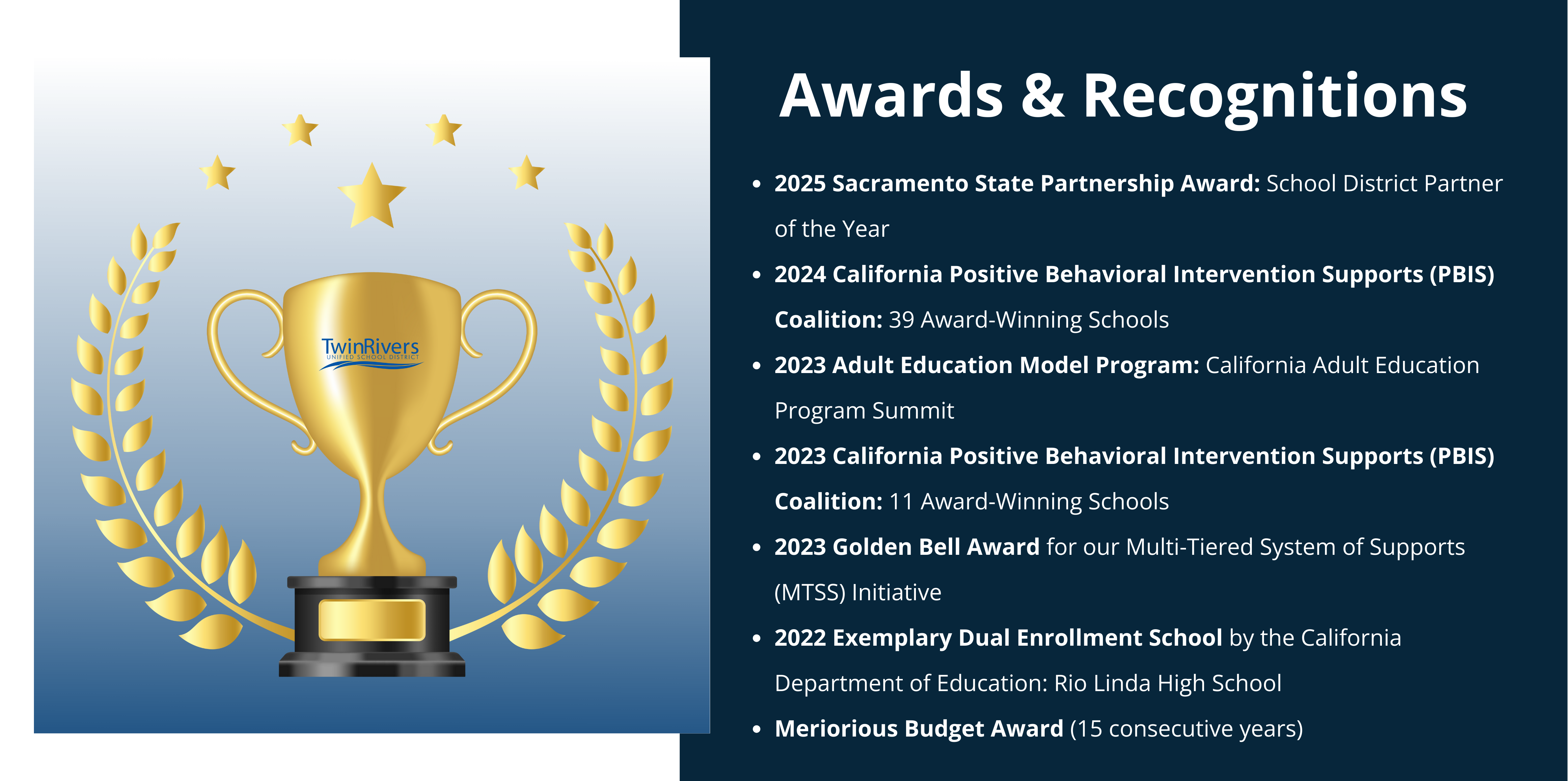 awards and achievments with generic award graphic