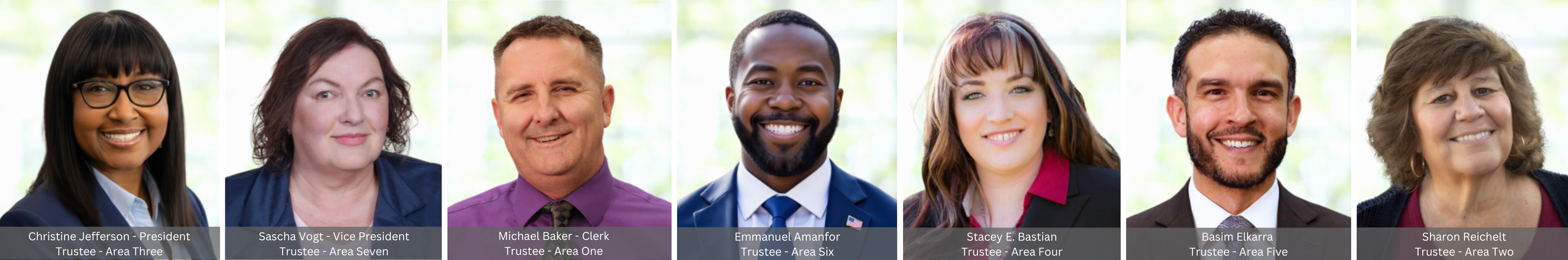 Twin Rivers Unified School District Board Members Headshots