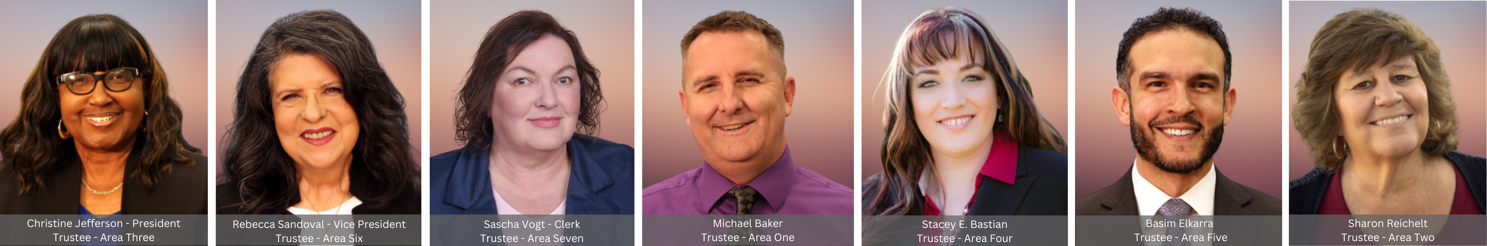 Twin Rivers Unified School District Board of Trustees headshots
