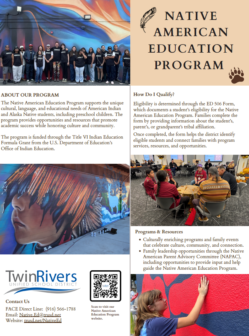 NATIVE AMERICAN EDUCATION PROGRAM FLYER
