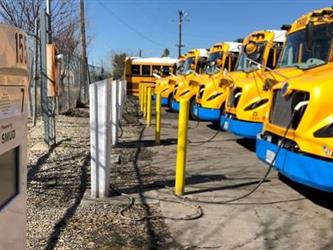 EV Bus in the Yard