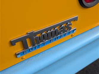 Thomas Logo on the side of an EV School Bus Jouley Type C
