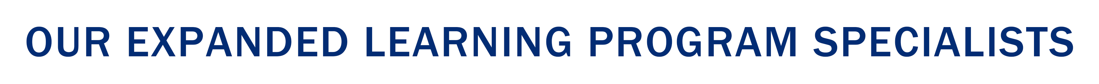Expanded Learning Program Specialists page header