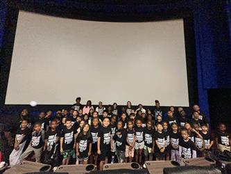 Students field trip to the movie theater