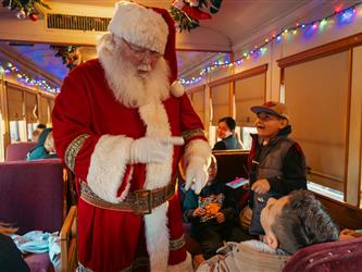 Westside after school program students with santa