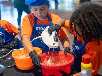 Student Participating in Chopped Challenge