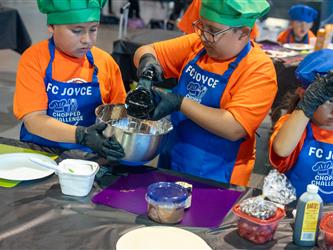 Student Participating in Chopped Challenge