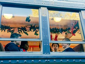 Westside after school program students photo taken from outside