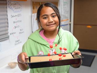 Students engaging in a science project building activity