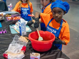 Student Participating in Chopped Challenge