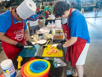 Student Participating in Chopped Challenge