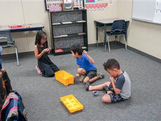 HYPU students doing an activity