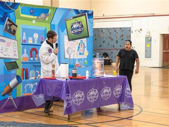 Mad Science presentation with student
