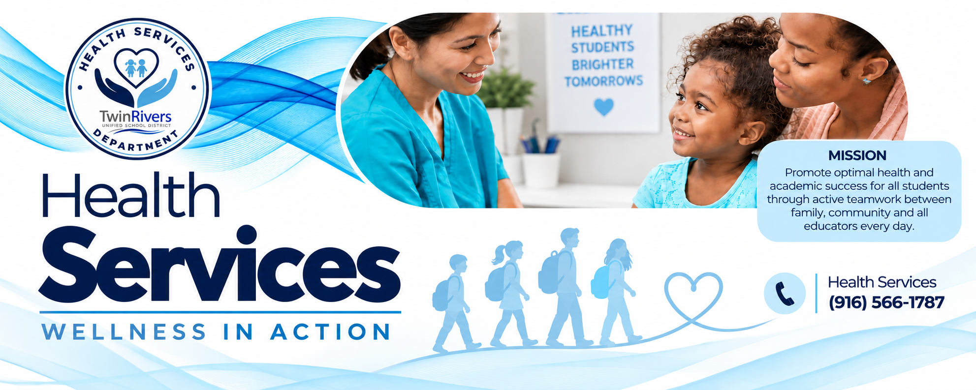 health services school nurse speaking to a parent of a child