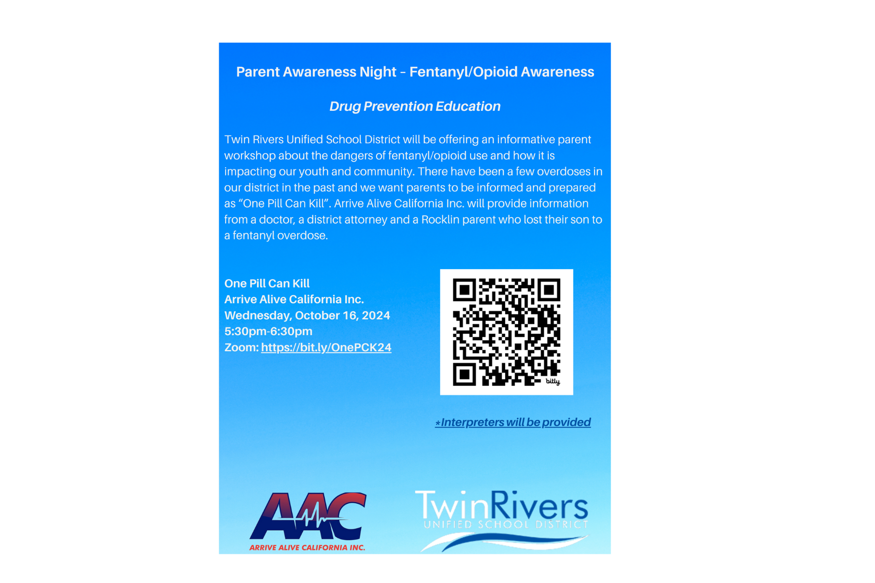 Parent Awareness night information