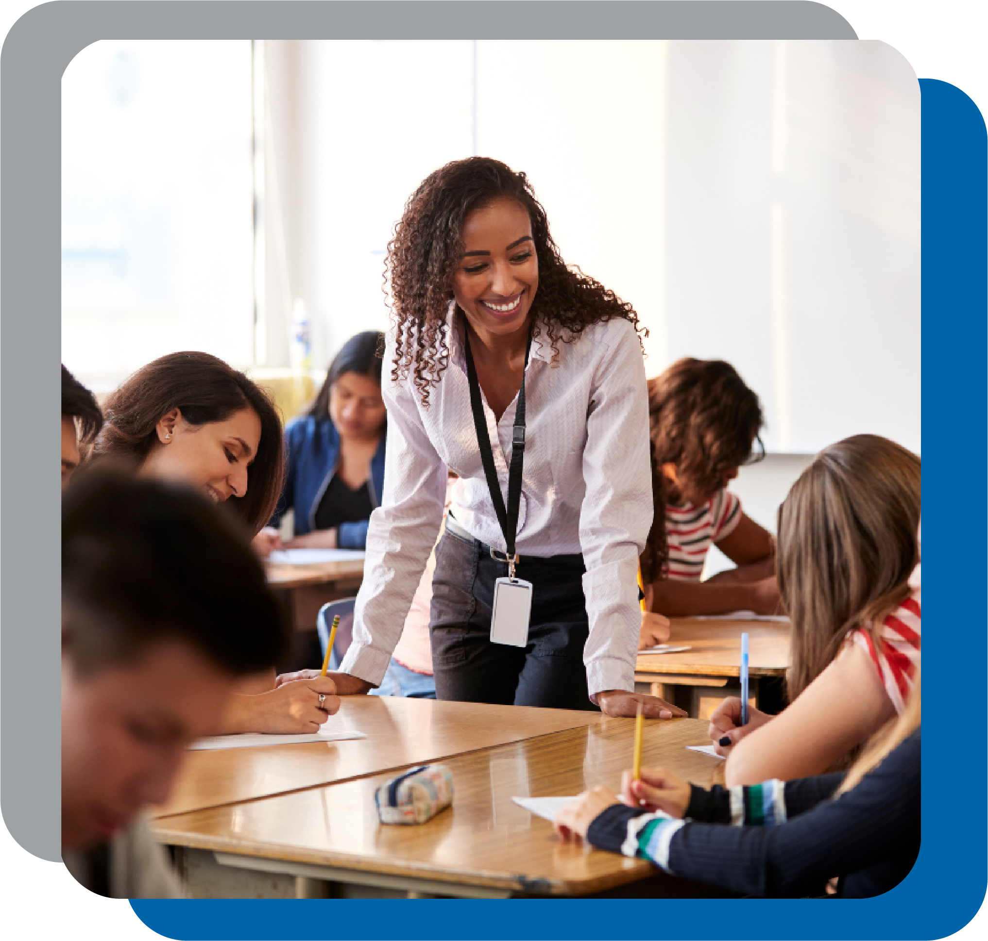 female teacher in classroom